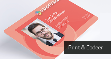 Get BadgeMaker Print & Codeer Plastic pasjes