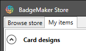 BadgeMaker Store My Items