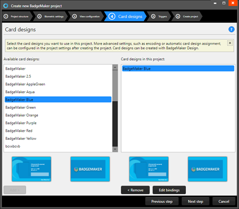 Step 4 select card designs - id badge maker