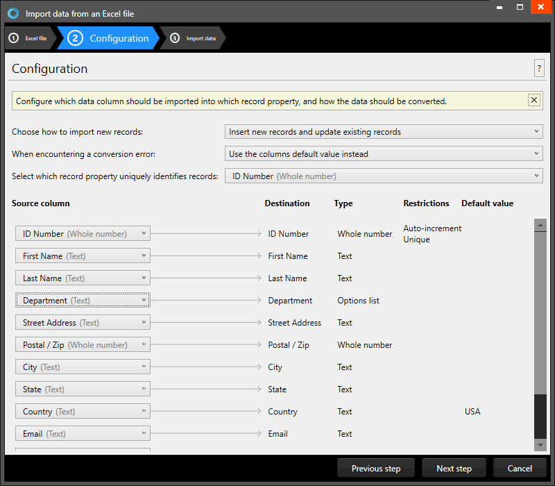 Import-Excel-file-into-card-print-softwate-BadgeMaker3 Import from Excel file to a BadgeMaker project